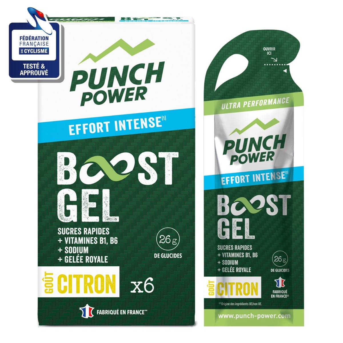 Punch Power BOOST GEL – Effort Intense – Goût Citron