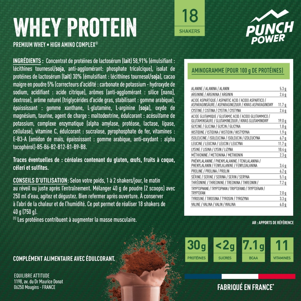 Whey Double Chocolat 750gr