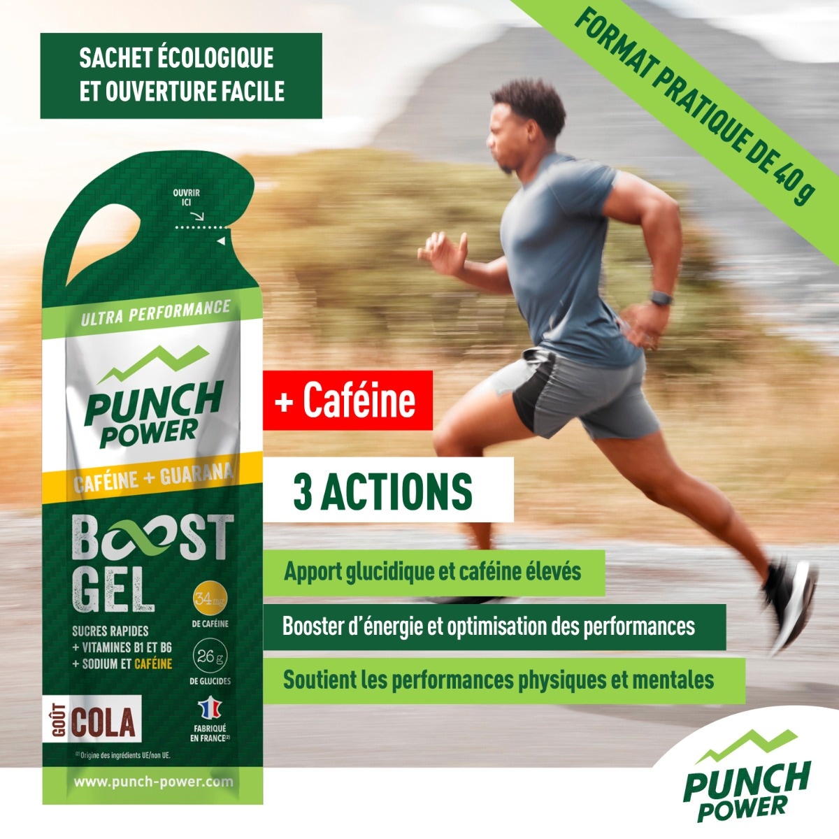 BOOST gel cola actions et bénéfices