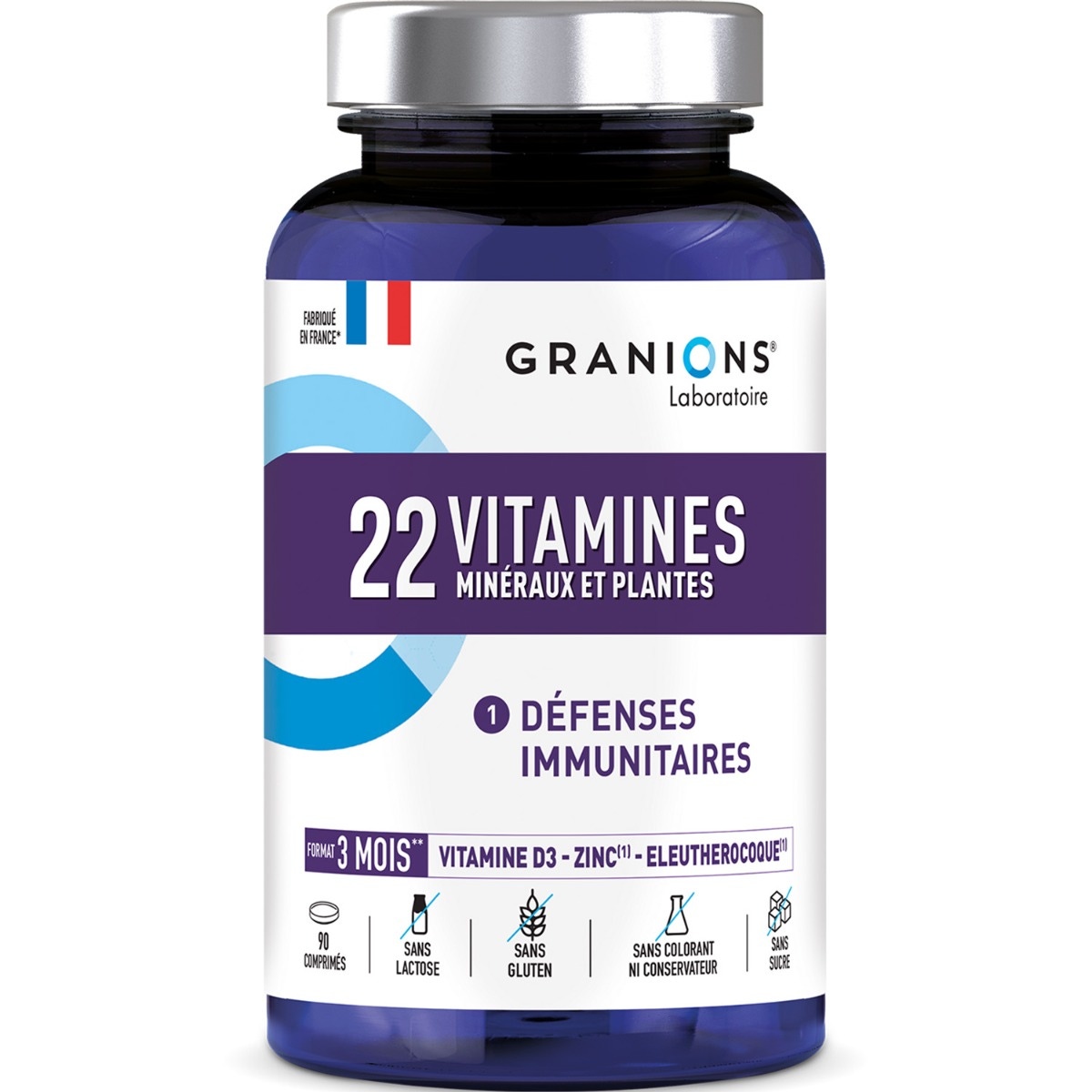 22 vitamines et minéraux-Vitamine A, B, C, E, D3 - Oligoélément, Zinc, Sélénium