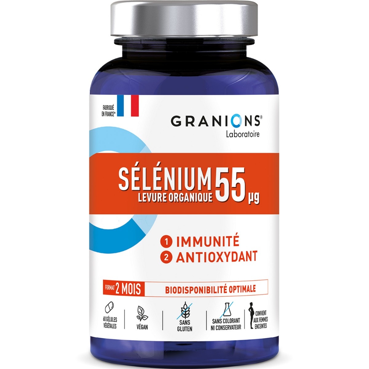 Sélénium 55 µg Levure organique