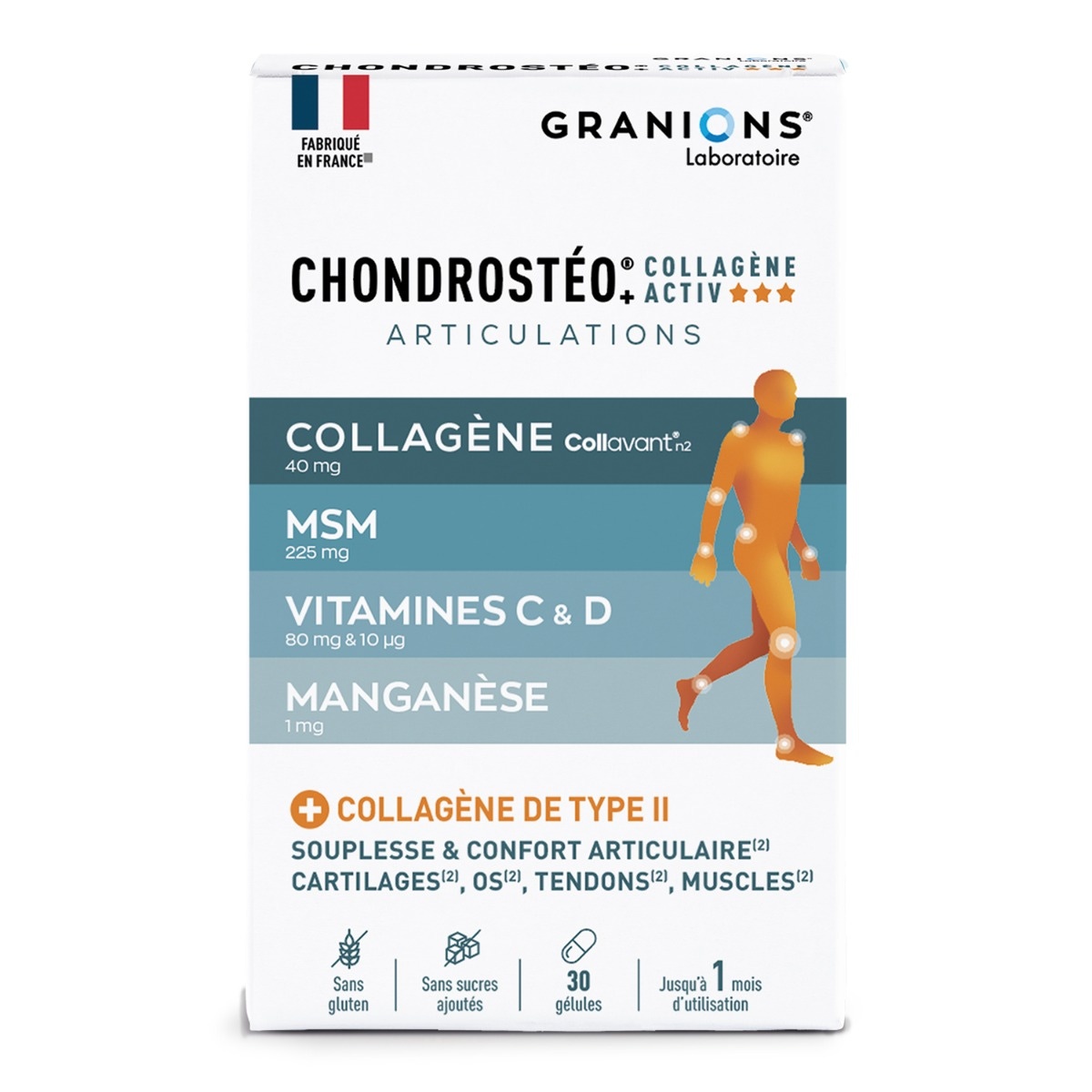 Pack chondrostéo collagène activ - 30 gélules - Protège et répare vos articulations