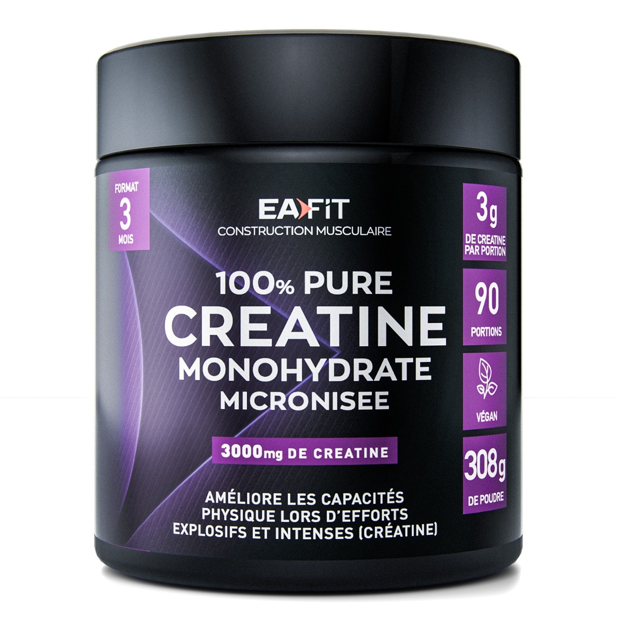 EA FIT 100% pure créatine 308g en poudre