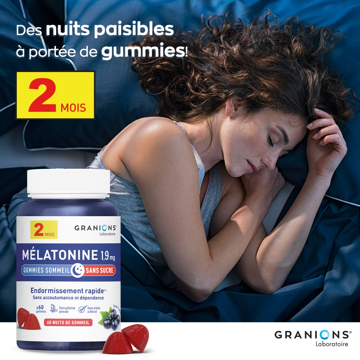 Gummies sommeil mélatonine 1,9 mg