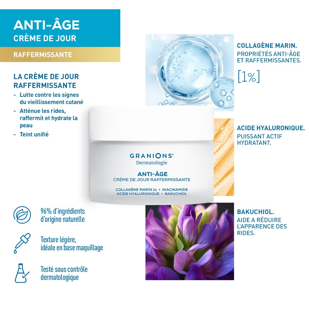 Granions - Crème raffermissante anti-âge jour