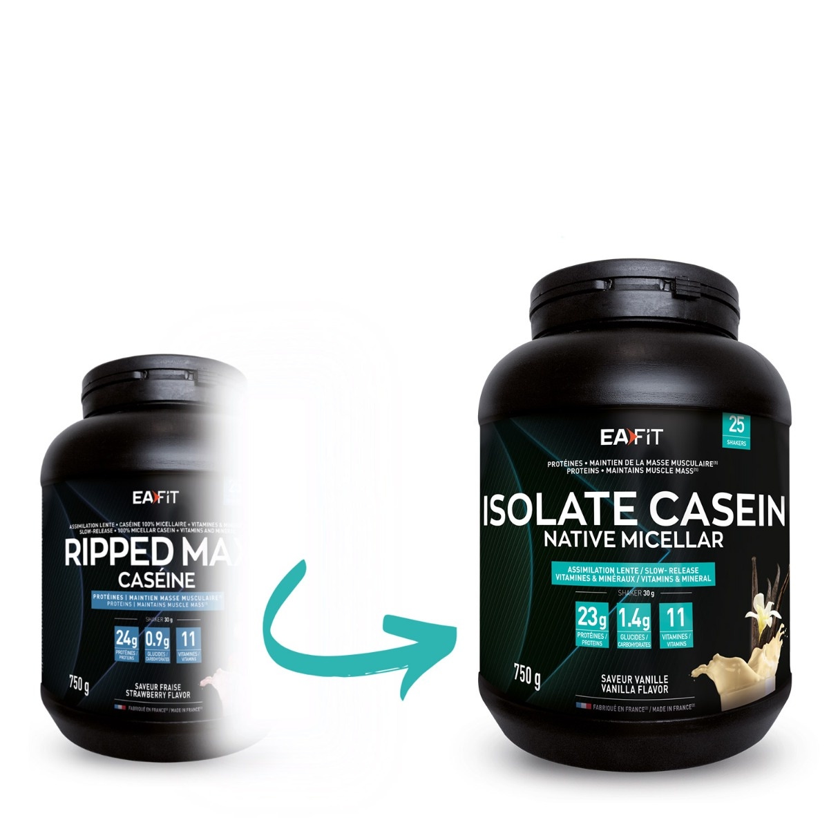Packs Sèche et Définition Musculaire isolate vanille