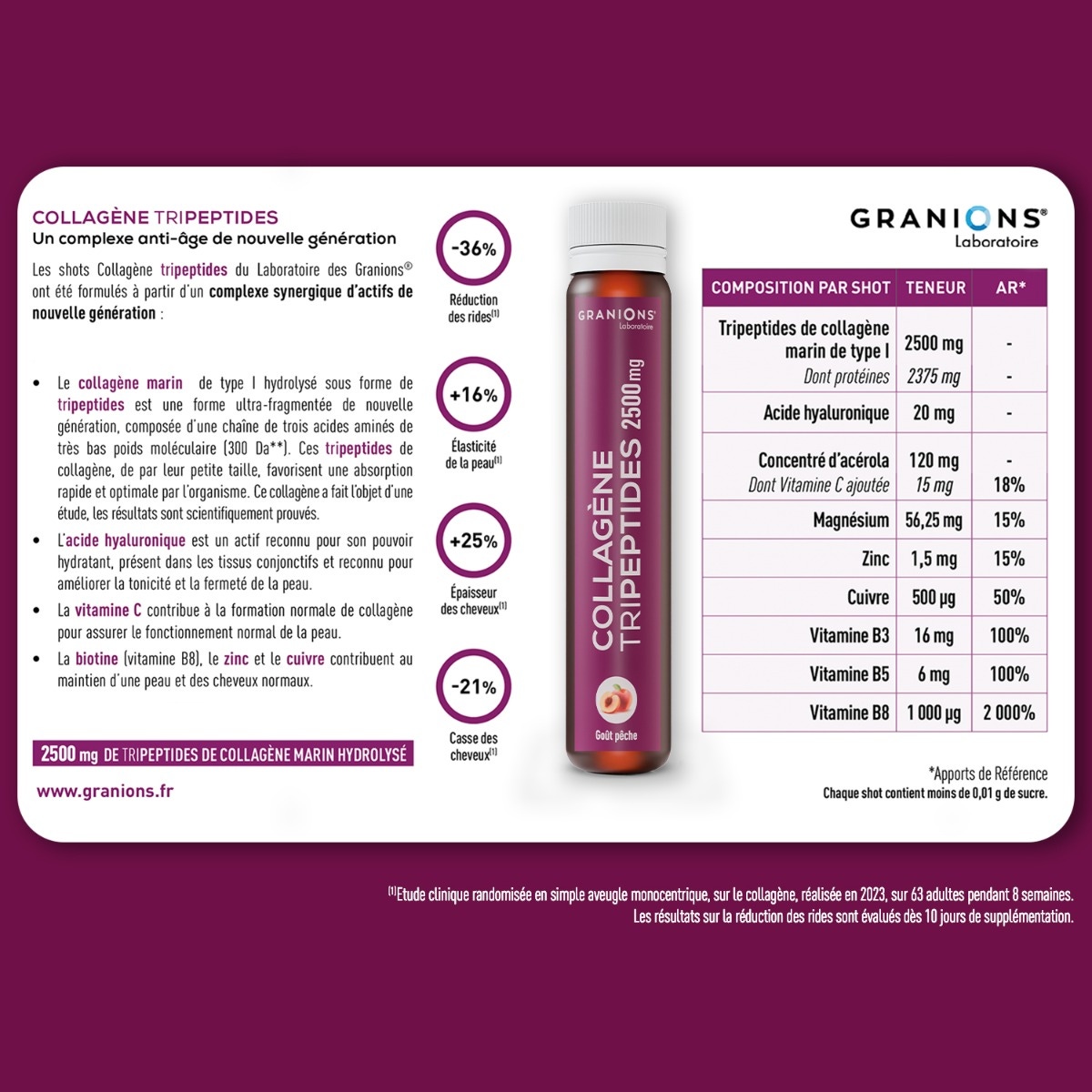 Granions - Collagène tripeptides 2500mg