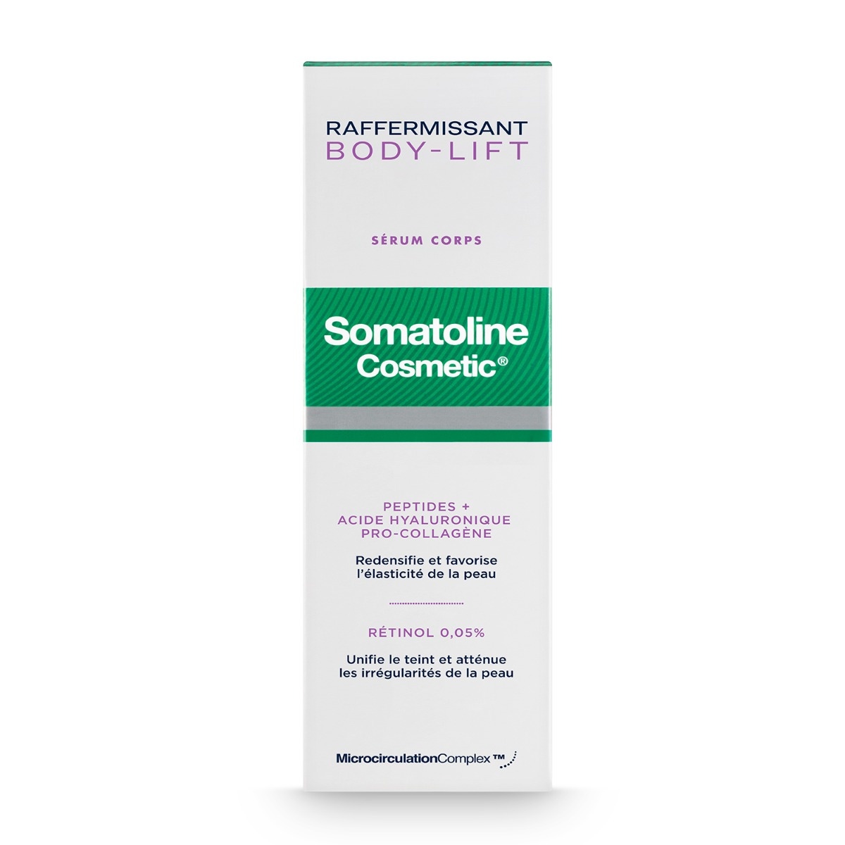 Microcirculation Complex, complexe exclusif du Sérum Body-Lift Somatoline Cosmetic