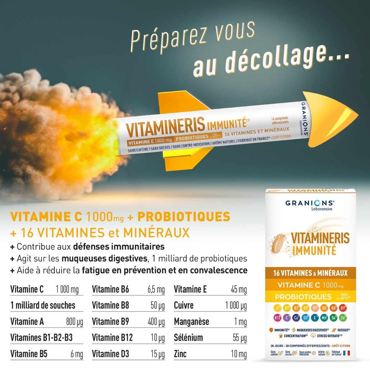 Vitamineris Immunité 1000mg - 28 comprimés 